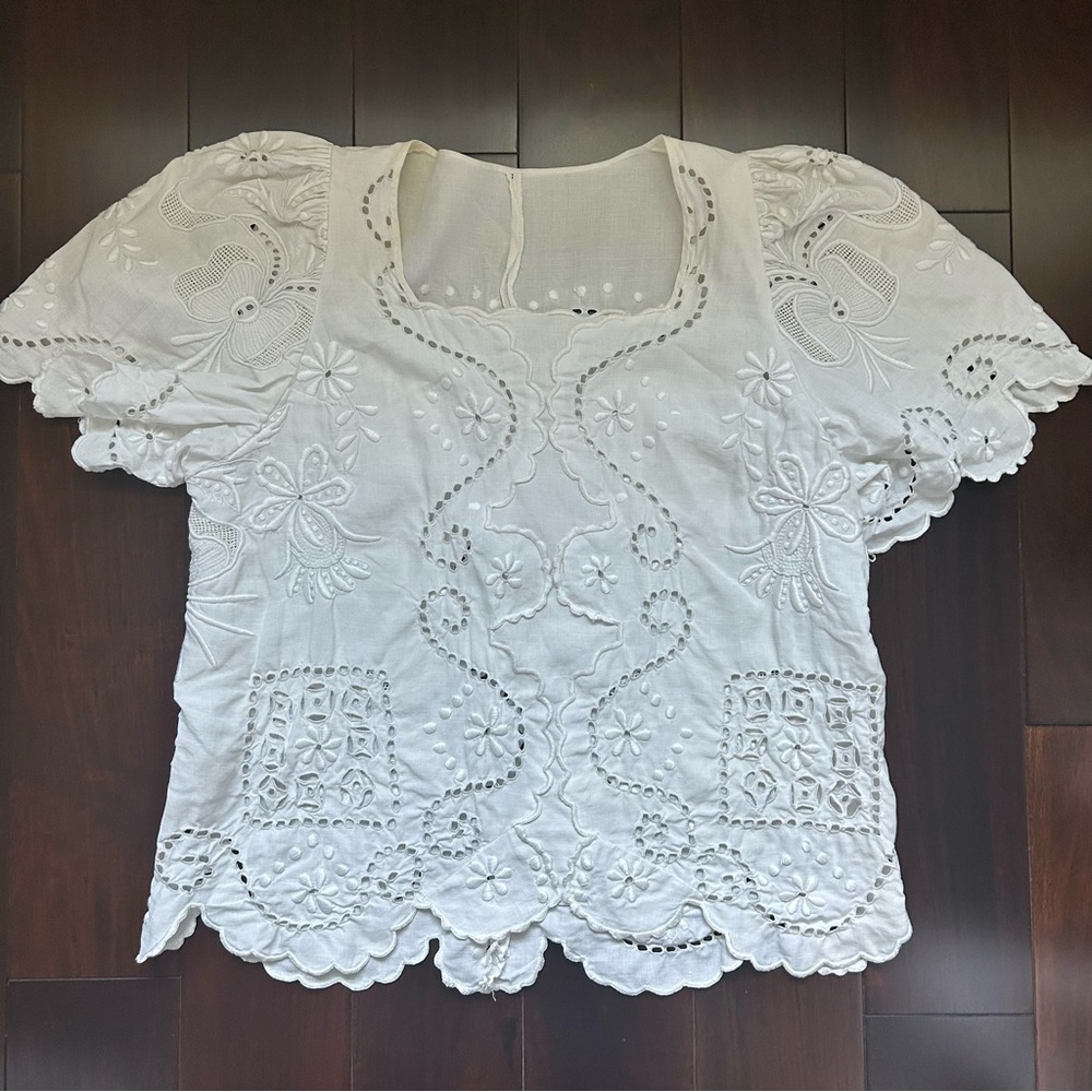 Custom-made Antique French Linen Tablecloth Suit